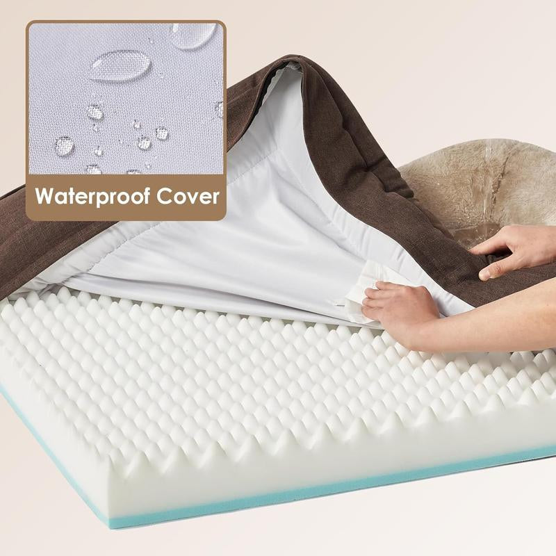 EHEYCIGA Orthopedic Dog Sofa with Removable Cover, Waterproof Liner, Washable Bolster, Dog Bed & Sofa for Large Dogs ,Dog Furniture, Dog Bed Pet Bed